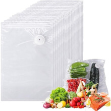 30 Bolsas para Envasar Al Vacío, Bolsas Reutilizables con Cierre Cremallera para Alimentos, Bolsas Almacenamiento para Carne y Alimentos Domésticos,