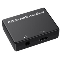 New AUX 6.0 Audio Receiver Hi-Fi 3.5mm AUX Jack Wireless Audio Adapter Low Latency for PC TV Car Speaker