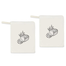 Lot de 2 Sacs à Pain en Cire D'Abeille pour Pain au Levain Maison - Réutilisables - Naturels et Biologiques - Congélation Possible