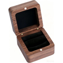 Wooden Engagement Box with 2 Compartments, Wedding Box, Perfect for Proposals and Wedding Ceremonies