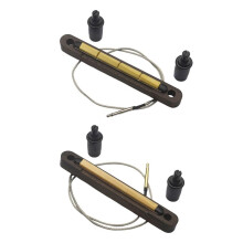 Gitarren-Tonabnehmer-Steg für Gitarren mit Piezo-Tonabnehmer, Integriertem Mikro-Vorverstärkersystem, Instrumentenzubehör für 4 Saiten