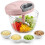 Manual Food Processor, Hand Pull Vegetable and Herb Chopperfor Quick Prep for Ginger Fruits Garlic Nuts Onion B 1