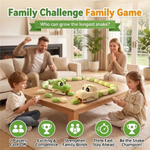Ferngesteuertes Magnetisches Schlangenspielzeug für Kinder, 2-Spieler-Kampfspiel mit Sound und Licht, Lernspielzeug für Eltern und Kinder,