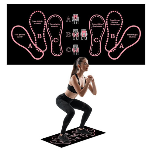 Anti-Slip Squat Mat with Foot Positioning for Dynamic Home & Gym Workouts 1