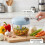 Manual Food Processor, Hand Pull Vegetable and Herb Chopperfor Quick Prep for Ginger Fruits Garlic Nuts Onion A 3