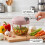 Manual Food Processor, Hand Pull Vegetable and Herb Chopperfor Quick Prep for Ginger Fruits Garlic Nuts Onion B 3