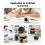 Digital Flip Timer Count /Down 3-Level Volume Rechargeable Magnetic Kitchen Timer for Home School Study Black 4