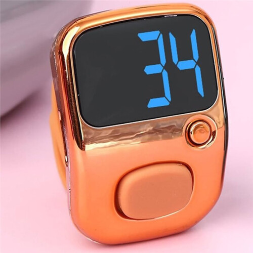 Rechargeable LED Screen Digital Counter Clickers Timer with Silicone Finger Strap and ABS Housing 2