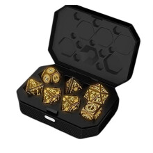 Rechargeable LED Electronic Dice Set with Charging Box 7 PCS Polyhedral DND Dices