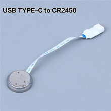 USB-C-auf-CR2450-Batterieadapter-Konverter, 3-30 V Eingang, Wasserdichtes, Dünnes FFC-Kabel für Überwachungsgeräte im Außenbereich