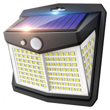 Solar Wall Lights Outdoor 128LED Motion Sensor Security Lamps with 3 Lighting Modes Waterproof for Garden Yard