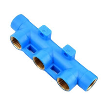 1/2" Female Thread 5-Way Water Splitter, Pipe Distributor for Water Tank Drain & Automotive Sprinkler