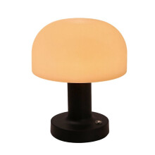 Cordless Rechargeable Mushroom Table Lamp, 2000mAh Dimmable 3-Color Night Light for Bedroom