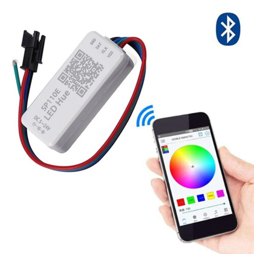 SP110E   Controller for 5-24V WS2811/WS2812B RGB LED Strips -  Music Sync App Control 2