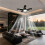 Ceiling Fan with Light E27 52CM Fan Light with Remote Control Super Quiet Socket Ceiling Fan for Home Lighting 5