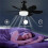 Ceiling Fan with Light E27 52CM Fan Light with Remote Control Super Quiet Socket Ceiling Fan for Home Lighting 7