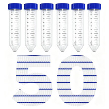 Conical Centrifuge Tubes 50mL, 50 Pcs Sterile Test Tubes with Screw Cap Sterile Plastic Tubes with Screw Caps