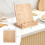 Scalloped Wooden Cookbook Stand with Removable Cutting Board for Kitchen Use 6