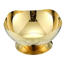 Bol para Llaves para Mesa de Entrada - Plato Elegante de Metal Dorado para Llaves, Ensaladeras, Cuencos para Ensaladas, Platos de Ensalada, Cápsulas