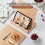 Scalloped Wooden Cookbook Stand with Removable Cutting Board for Kitchen Use 4