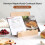 Scalloped Wooden Cookbook Stand with Removable Cutting Board for Kitchen Use 5