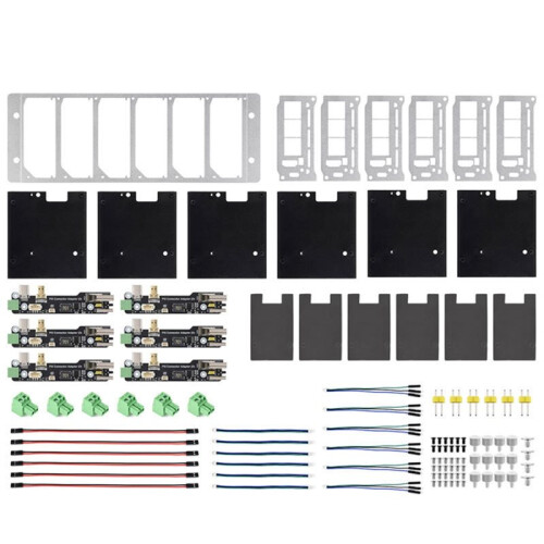 PiRack-M6F Multi-Node Server Cluster Kit 2U Rack Mount Kit for Raspberry Pi 4/5 Multi-Node Server Cluster 1