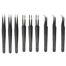 Conjunto de Pinças ESD para Peças de Impressora 3D - Ferramentas Antiestáticas para Reparo de Eletrônicos, Soldagem e Artesanato