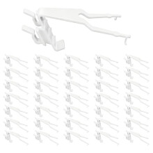50Pcs Light Clips for Gutter Guards, Outdoor Christmas String Light Hangers, Tool-Free Install Roof  Hooks