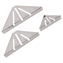 Stainless Steel Miter Square Ruler Set 3-Pack,Heavy Duty 45 90 22.5 Degree Multi Angle Measuring Ruler for Working 1.0mm