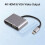 Hub USB-C 4 em 1 com Adaptador Multiportas USB-C para , VGA e AV Digital Tipo-C 7