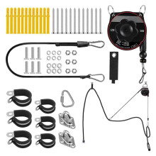 EV Charger Cable Retractor,Retractable Cord Reel Holder for Level 2 EV Charging Cables,Adjustable Tension,Indoor Garage