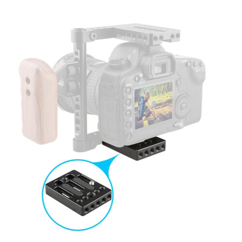 Camera Baseplate Quick Release Plate 1/4"-20 & 3/8"-16 Thread for     Cage Rig 1