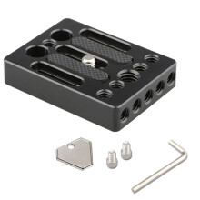 Kamera-Grundplatte mit Schnellwechselplatte, 1/4"-20- und 3/8"-16-Gewinde für , für , für und für Cage Rigs
