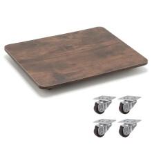 Appliance Slider Tray for Coffee Maker Countertop, Wood 360 Sliding Tray for Kitchen Appliances, Rolling Tray