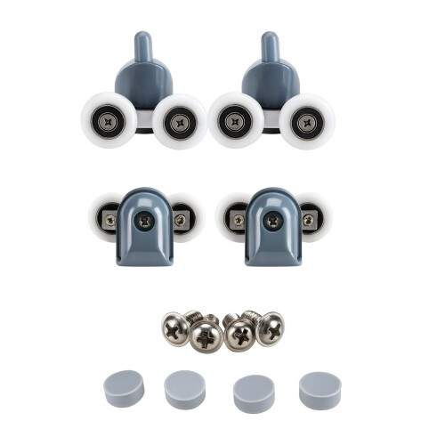 4x Twin Shower Screen Door Rollers 27mm