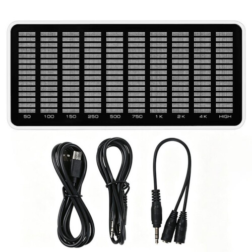 Music Spectrum LED Pickup Rhythm Analyzer Audio + Microphone Dual Input Type-C Power Audio Level Indicator A