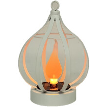 Solar Metal Flame Lamp Outdoor Hanging Projection Lamp Outdoor Courtyard Garden Decoration Atmospheric Lantern