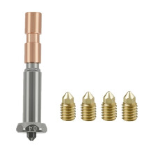 Kit de Bico de Aço Duro de Cobre e Latão Resistente A Alta Temperatura para Impressora 3D para para Kobra 3 Max Combo 0.4 Hotend.
