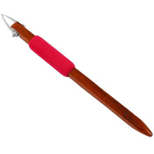 V-Shaped Pottery Carving Tool Stainless Steel Wood Handle for Crisp Lines, Sgraffito, Mishima, and Detail Work