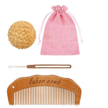 Birth Comb & Acupressure Massage Set, Labor and Delivery Wooden Material, Sensory Focus