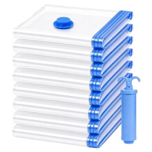 Vacuum Storage Bags, 39 X 31 in, X-Large Space Saver Bags, 8 Pack with Hand Pump for Comforters, Blankets, Bedding