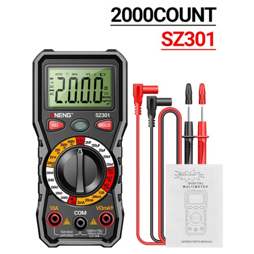 ANENG SZ301 Multi Functional Multimeter 600V AC/ Voltage 10A Current Measurement Electrical Maintenance Instrument Black 2