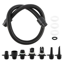 Set di Tubi per Pompa da Paddle Board, Adattatore per Pompa da Paddle Board con 7 Ugelli per Aria, Connettore Filettato Girevole da 1 Metro per Kayak