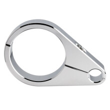 Abrazadera Cromada de 1 1/2" para Cable de Embrague, Acelerador y Freno de Manillar para para con Manillares de 1,5" de Diámetro y