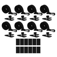 28-Piece Pool Solar Cover Reel Attachment Kit, Reel Straps and Clips for Universal Inground Swimming Pools Accessories