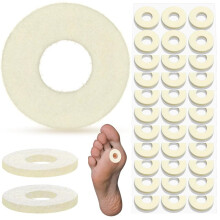 60 Pcs Callus Cushions Adhesive Foot Pads Soft Callous Cushions for Pain Relief, Beige