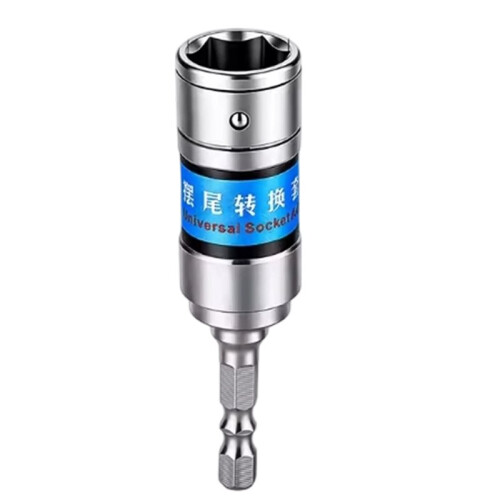 Universal Joint Swivel Socket Adapter Hex Socket Extension Bar Quick Release Converter Tool for Power Drill Screwdriver 1
