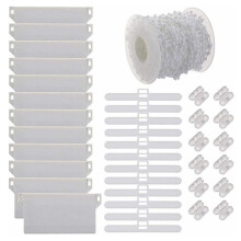Vertical Blind Bottom Weights Accessories Repair Kit with 10M Chain and Connectors,Top Hangers (3.5" (89mm))