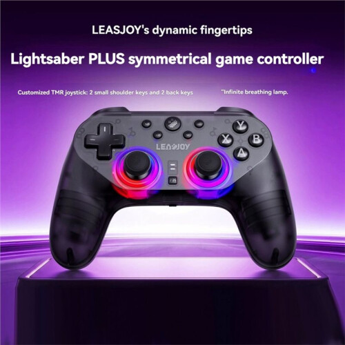 Leadjoy Saber  Handle Gaming Controller TMR Joystick Hall Effect Wireless Gamepad for PS4/PC/Mobile/ White 1