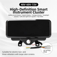Electric Vehicle Trike Meter Electric Motorcycle Liquid Crystal Display Assembly Mileage Meter 48V 60V 72V
